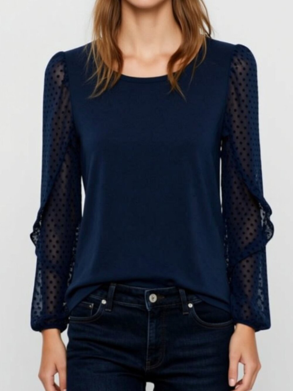 Loft black lace women's top , size Med (J17)